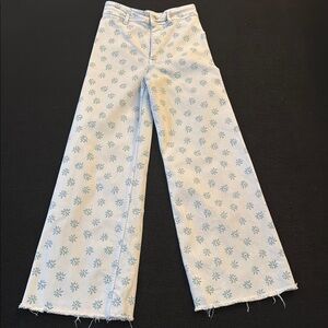 Women's Blue Floral Jeans